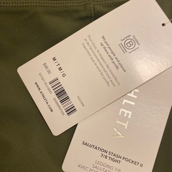 🎉HP🎉 Athleta Salutation Stash Pocket II 7/8 Tight // Ginseng Olive - Picture 4 of 9